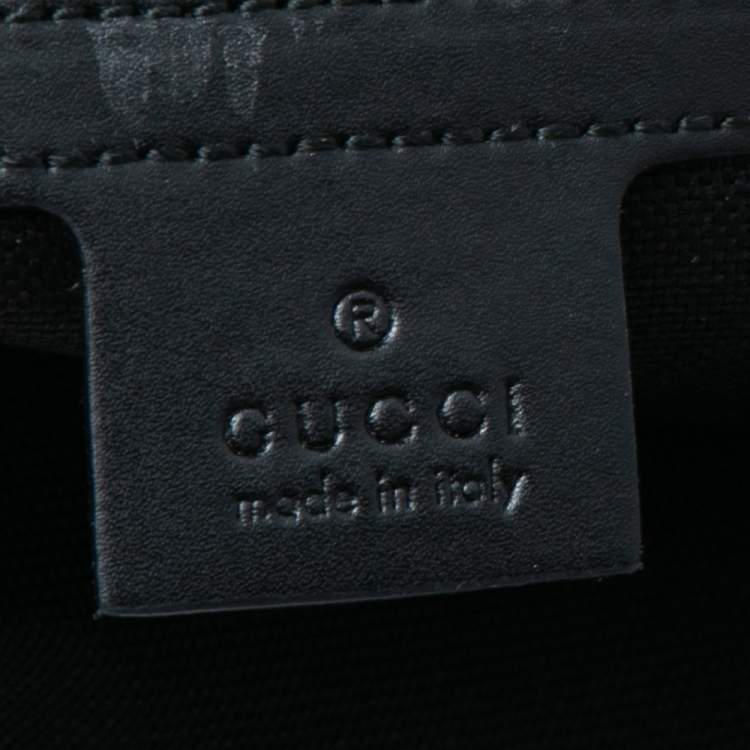 Pre Owned Gucci Black Tiger Print GG Supreme Canvas and Leather Carry On Duffel Bag