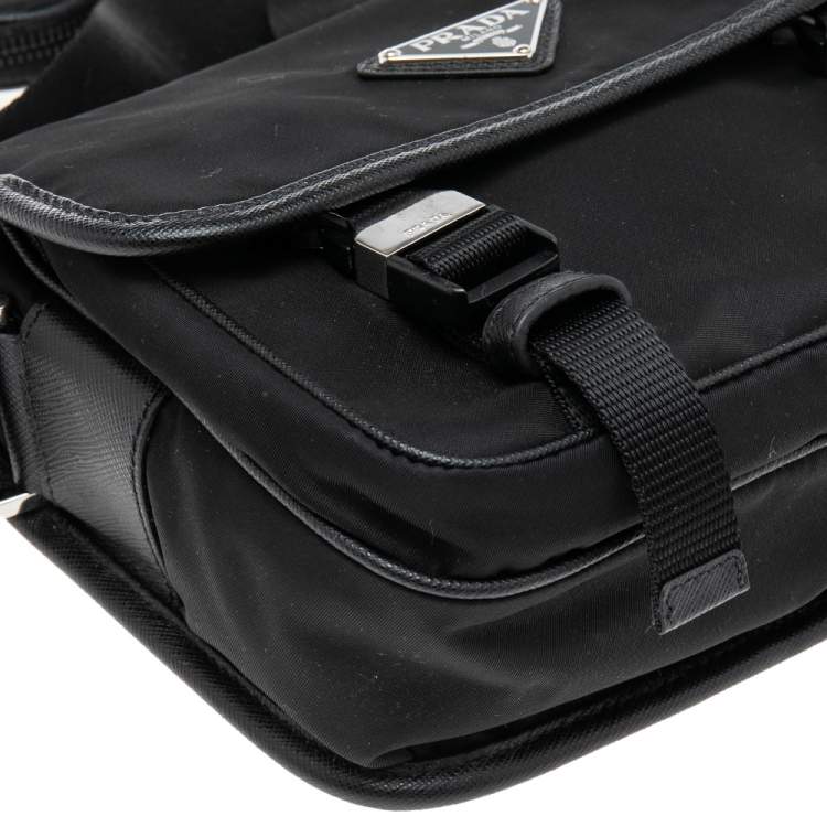 مملوكة مسبقًا Prada Black Nylon Messenger Bag