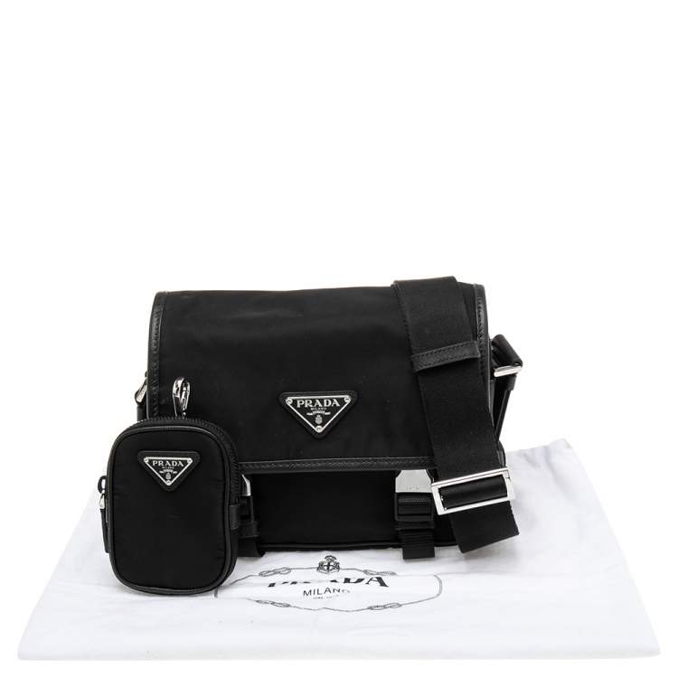 مملوكة مسبقًا Prada Black Nylon Messenger Bag
