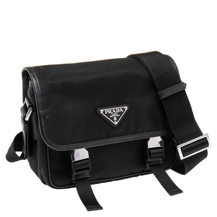 مملوكة مسبقًا Prada Black Nylon Messenger Bag
