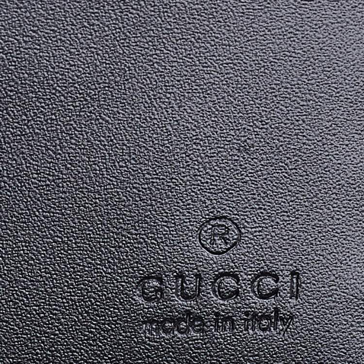 Pre Owned Gucci Black Guccissima Leather GG Signature Bifold Wallet