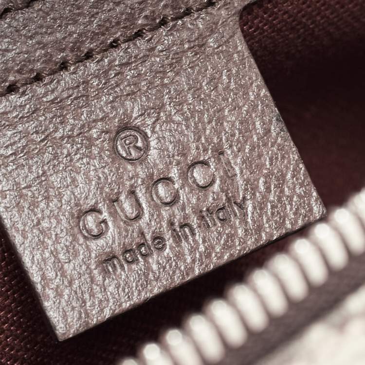 Pre Owned Gucci Brown/Beige GG Supreme Canvas and Leather Square Messenger Bag