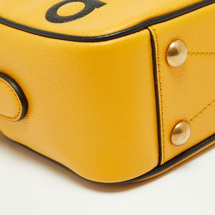 Pre Owned Gucci x Adidas Mustard Leather Small Crossbody Bag