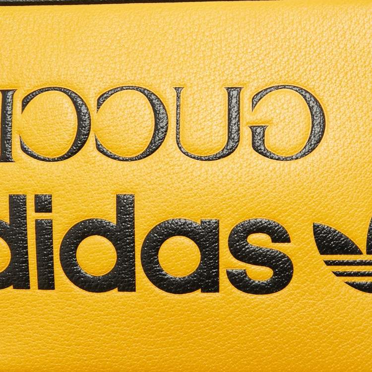 Pre Owned Gucci x Adidas Mustard Leather Small Crossbody Bag