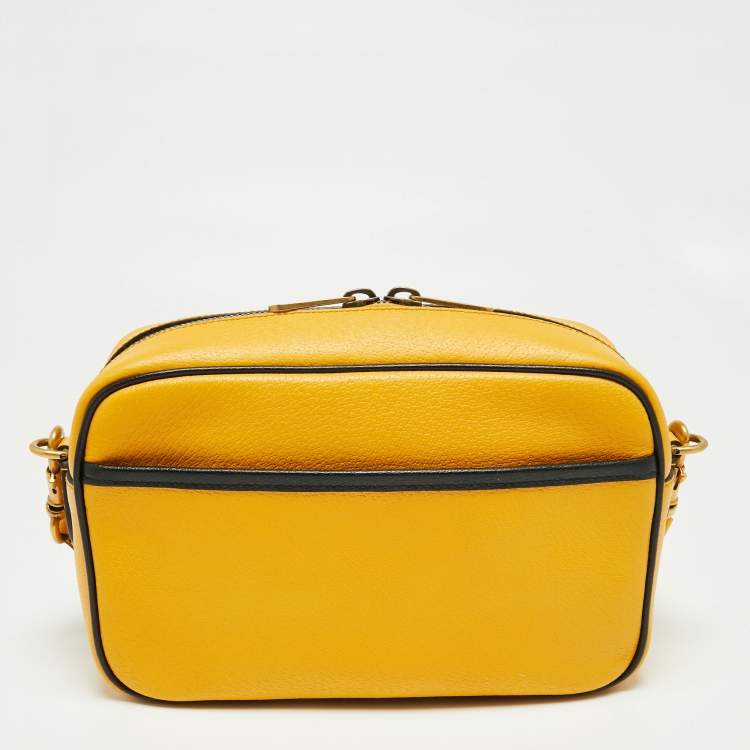 Pre Owned Gucci x Adidas Mustard Leather Small Crossbody Bag