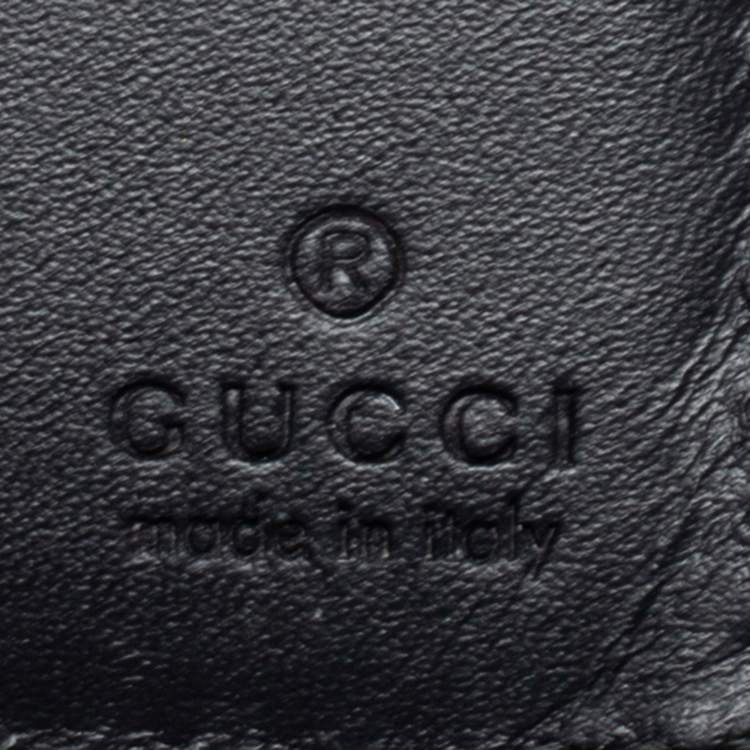 Pre Owned Gucci Black GG Supreme Canvas Kingsnake Bifold Wallet