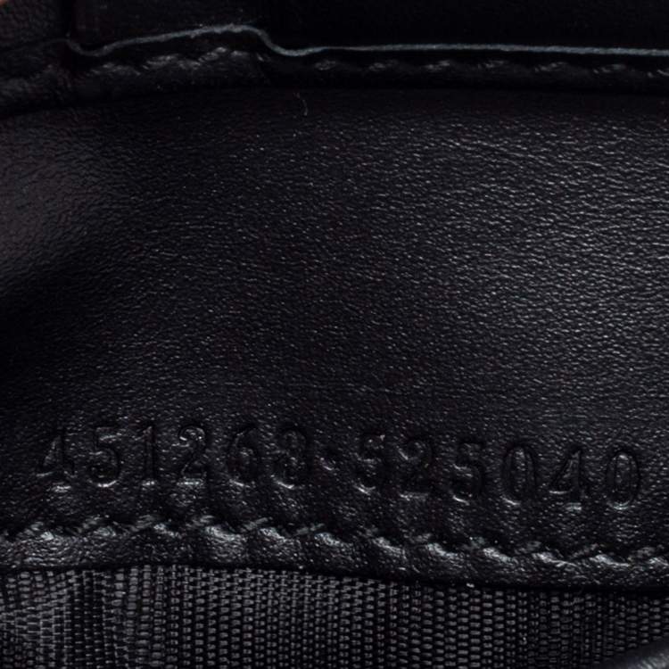 Pre Owned Gucci Black GG Supreme Canvas Kingsnake Bifold Wallet