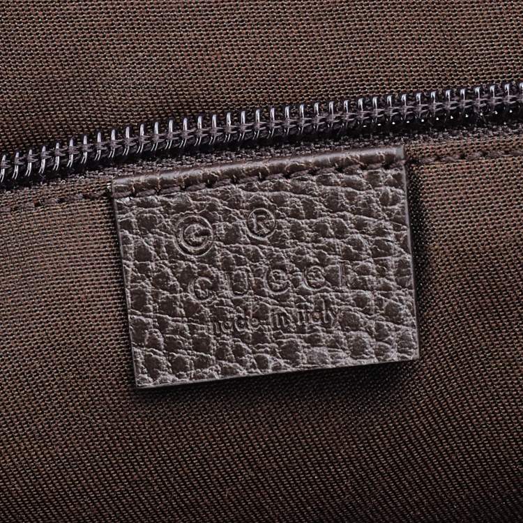 Pre Owned Gucci Beige/Brown GG Canvas and Leather Large Flap Messenger Bag