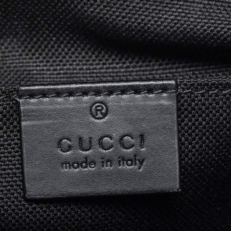 Pre Owned Gucci Black/Grey GG Supreme Messenger Bag
