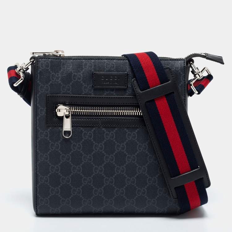 Buy Gucci Black GG Supreme Messenger Cross Body Bag for MEN in Saudi