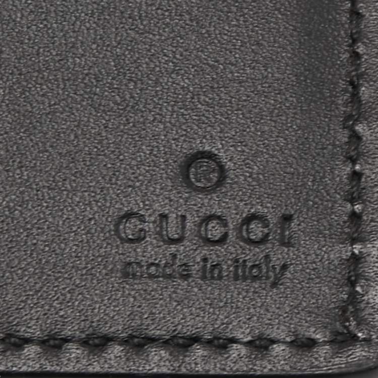 Pre Owned Gucci Black GG Supreme Canvas Tiger Print Bifold Wallet