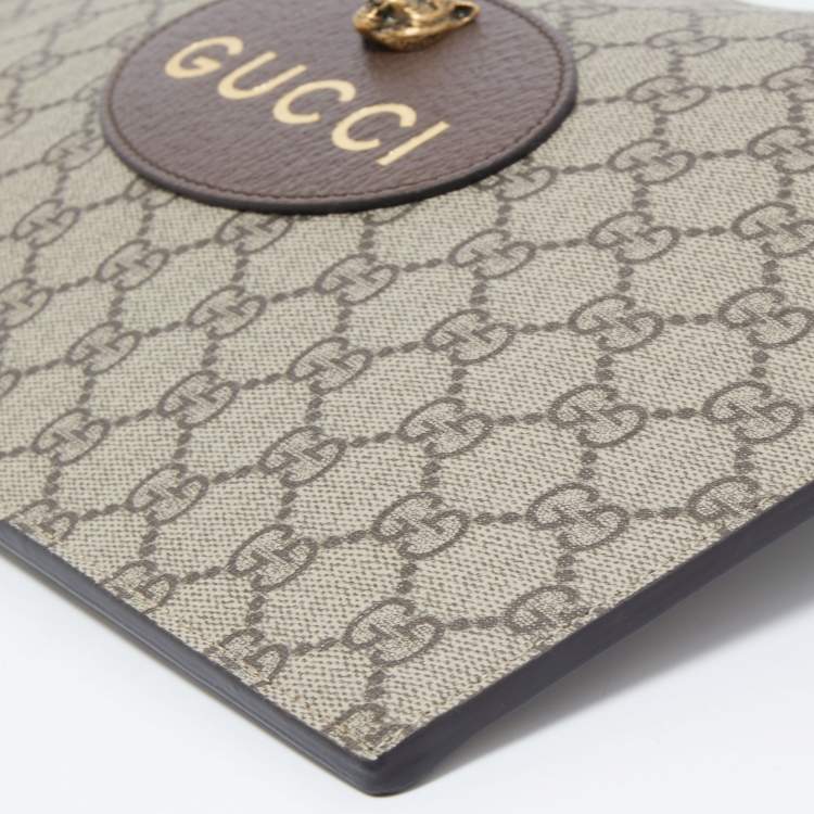 Pre Owned Gucci Beige GG Supreme Canvas Neo Vintage Pouch