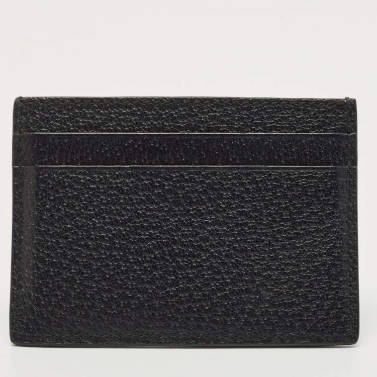 Pre Owned Gucci Black Leather Animalier Card Holder