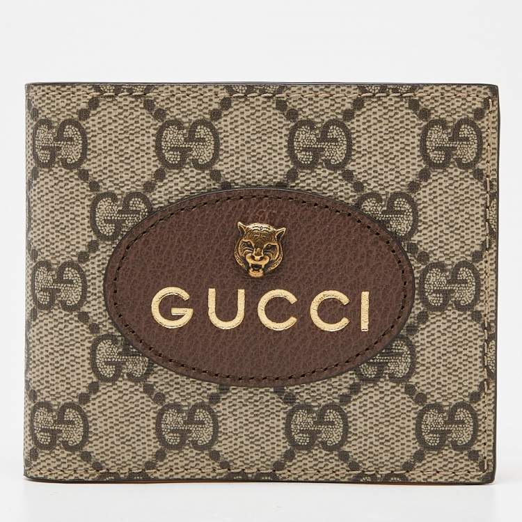 Gucci GG Supreme Canvas Tiger Print Cardholder in Black