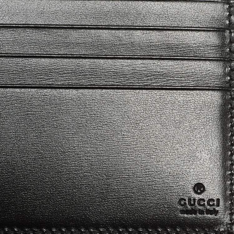 Pre Owned Gucci Black Leather GG Marmont Bifold Wallet