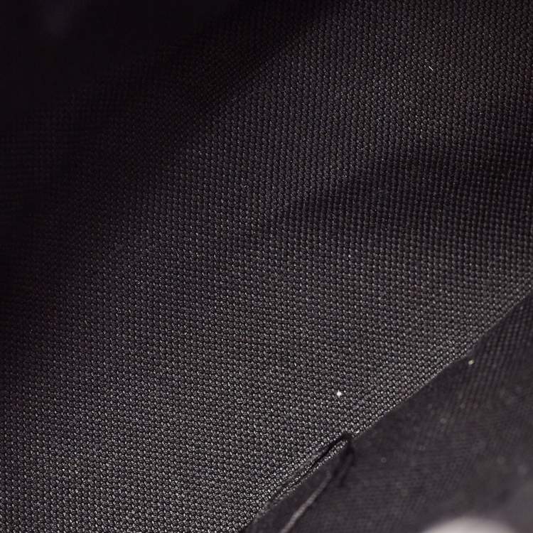Pre Owned Gucci Black GG Supreme Canvas and Leather Web Backpack