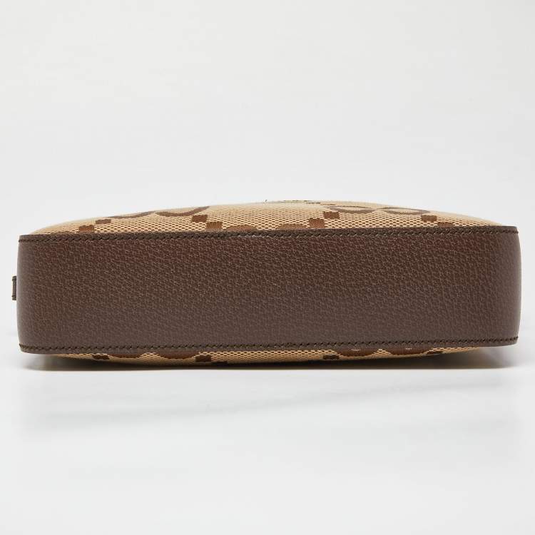 مملوكة مسبقًا Gucci Beige/Brown Jumbo GG Canvas and Leather Mesenger Bag