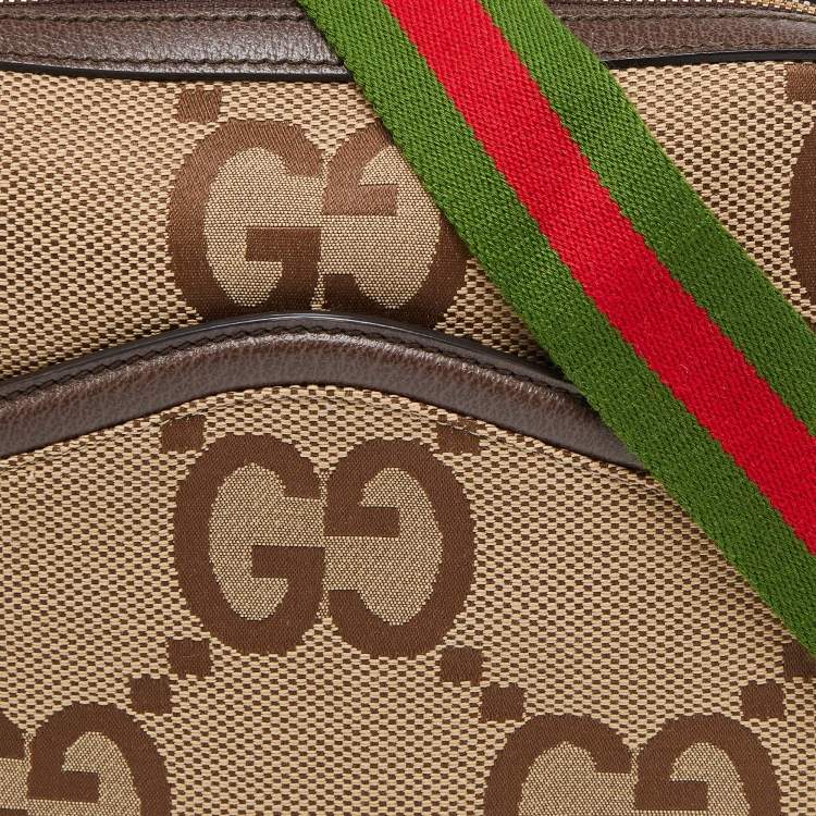 مملوكة مسبقًا Gucci Beige/Brown Jumbo GG Canvas and Leather Mesenger Bag