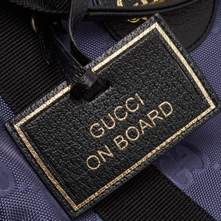 Pre Owned Gucci Blue GG Nylon Off The Grid Briefcase