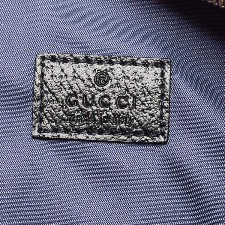 Pre Owned Gucci Blue GG Nylon Off The Grid Briefcase