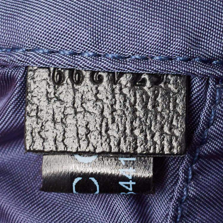 Pre Owned Gucci Blue GG Nylon Off The Grid Briefcase