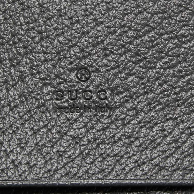 Pre Owned Gucci Grey GG Supreme Canvas and Leather Ophidia Business Card Holder