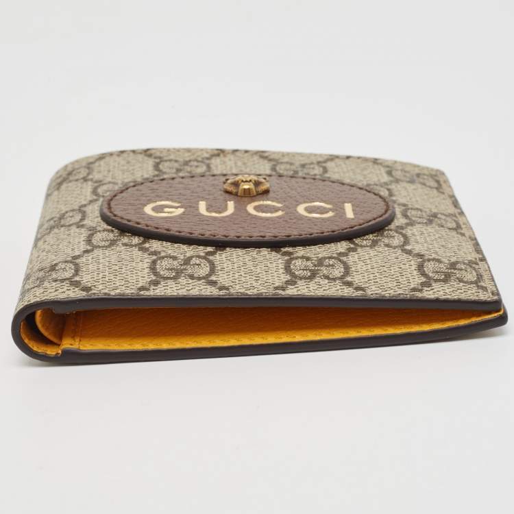 Pre Owned Gucci Beige GG Supreme Canvas Neo Vintage Bifold Wallet