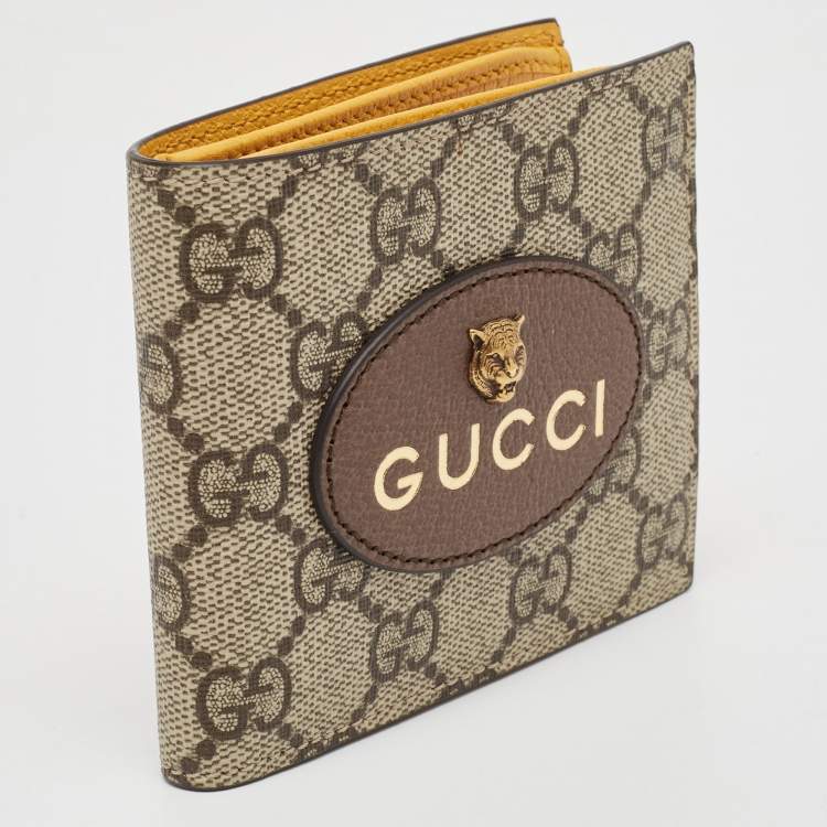 Pre Owned Gucci Beige GG Supreme Canvas Neo Vintage Bifold Wallet