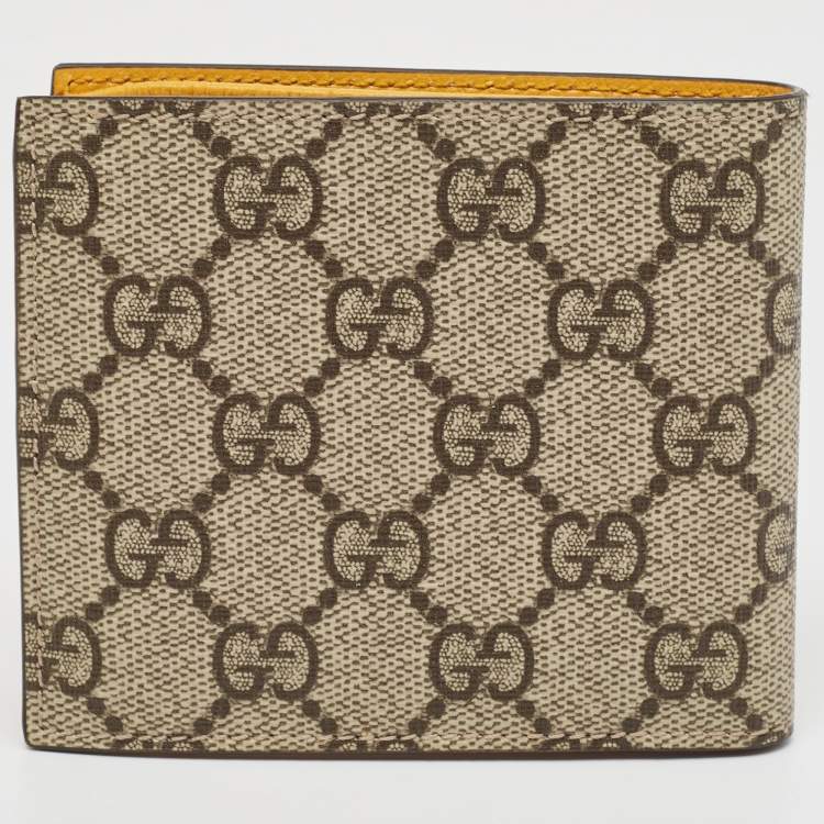 Pre Owned Gucci Beige GG Supreme Canvas Neo Vintage Bifold Wallet