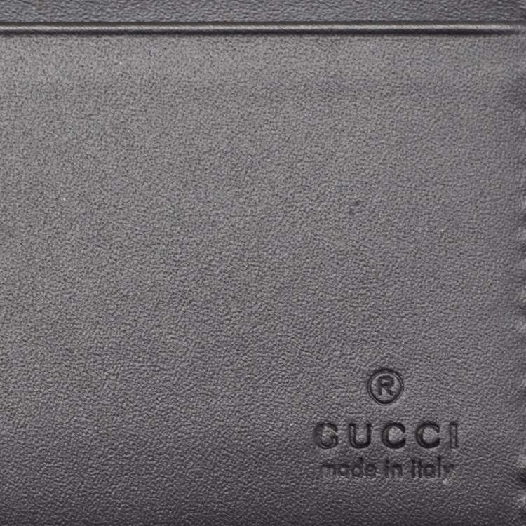 Pre Owned Gucci Black GG Supreme Canvas Kingsnake Print Bifold Wallet