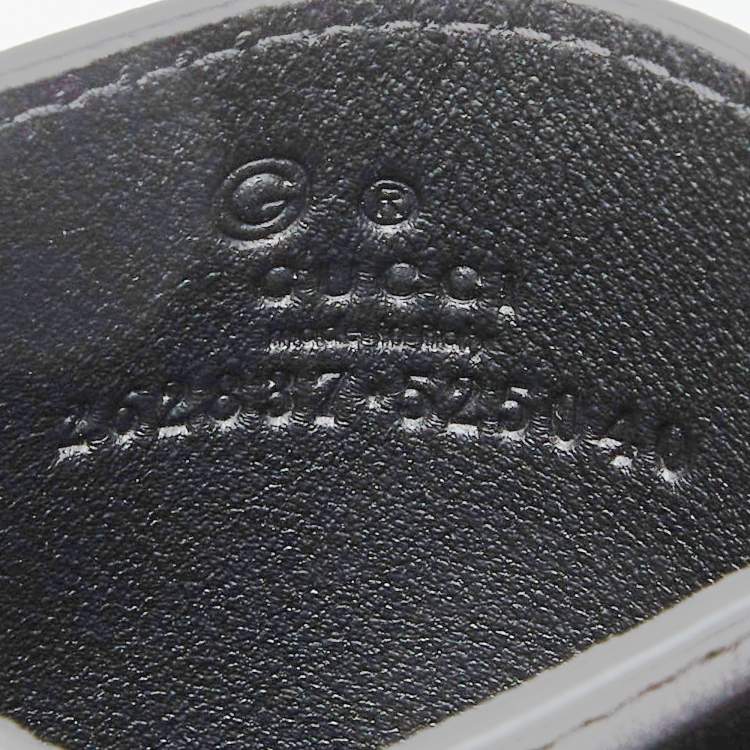 Pre Owned Gucci Black Microguccissima Leather Card Holder