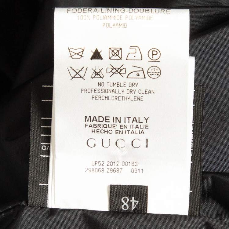 Pre Owned Gucci  Navy Blue Synthetic Sleeveless Quilted Down Jacket M