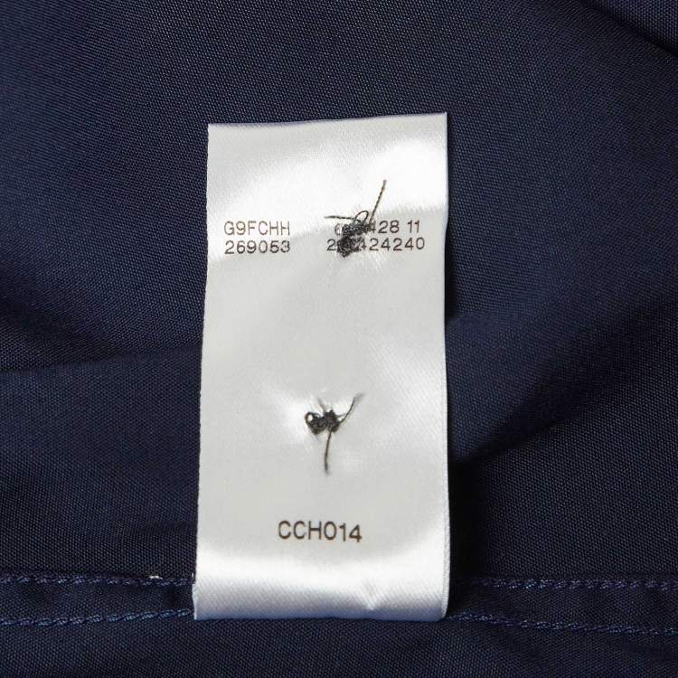 Pre Owned Gucci Caspian Blue Poplin Cotton Button Front Fitted Shirt L