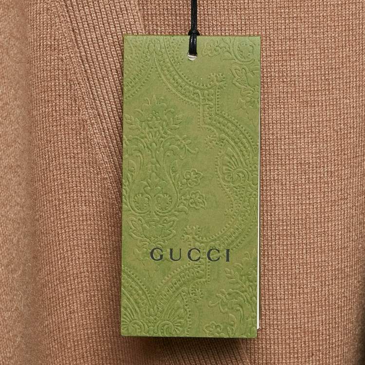 Pre Owned Gucci Beige Cashmere Knit Button Front Cardigan S