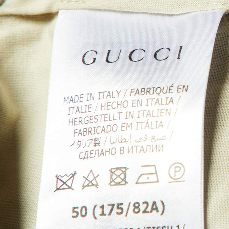 مملوكة مسبقًا Gucci Green Cotton GG Canvas Panelled Cargo Shorts L