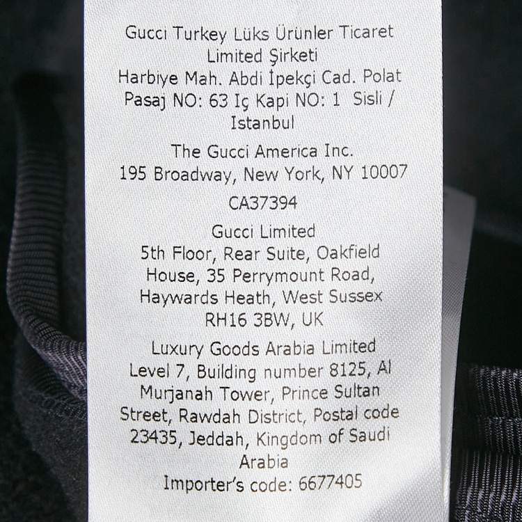 Pre Owned Gucci Navy Blue Wool Zip-Up Jacket M