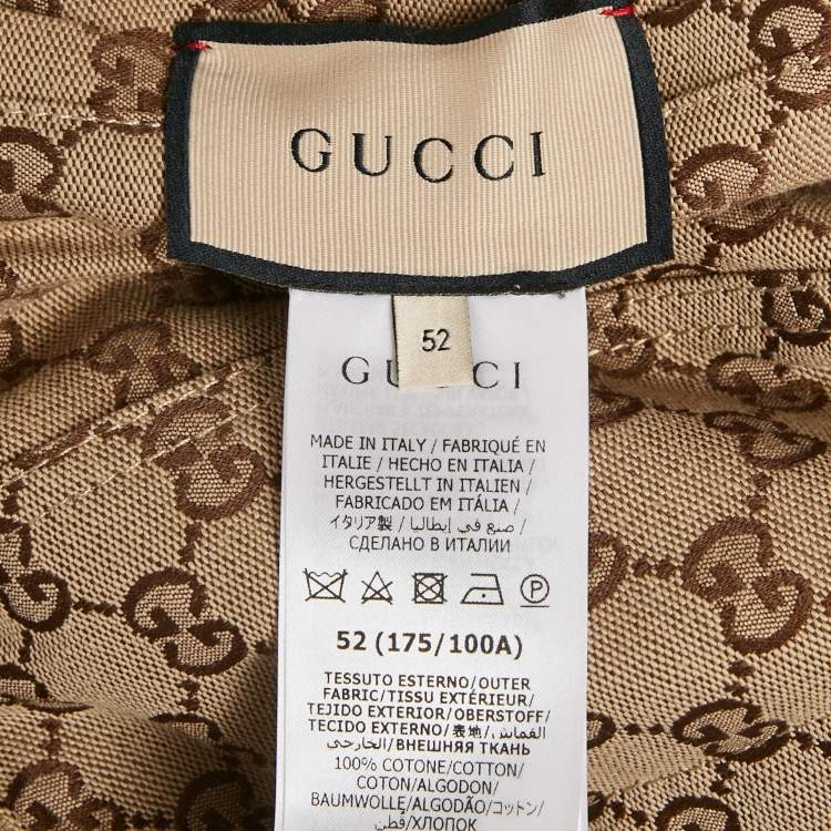 Pre Owned Gucci Blue/Brown GG Canvas and Denim Reversible Jacket XL