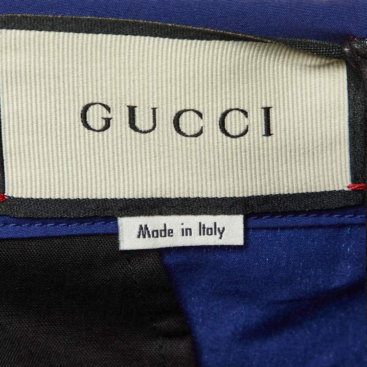 Pre Owned Gucci Blue Cotton Shorts M