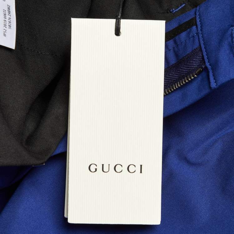 Pre Owned Gucci Blue Cotton Shorts M