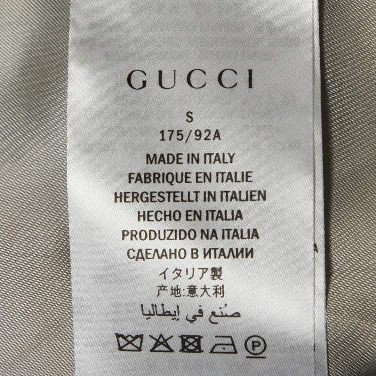 Pre Owned Gucci x Dover Street Market Yellow Embroidered Jersey Jacket S