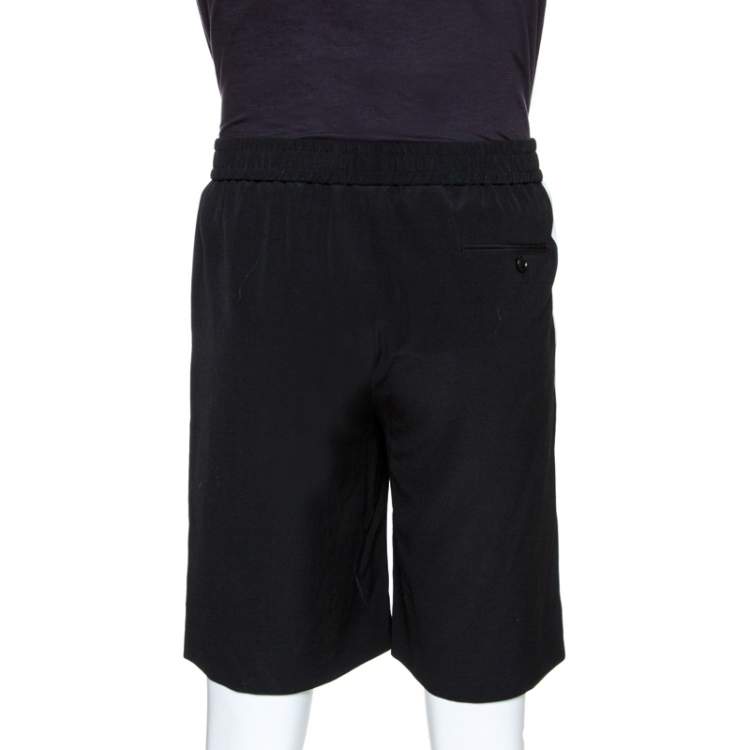 Pre Owned Gucci Black Loved Embroidered Wool Shorts M