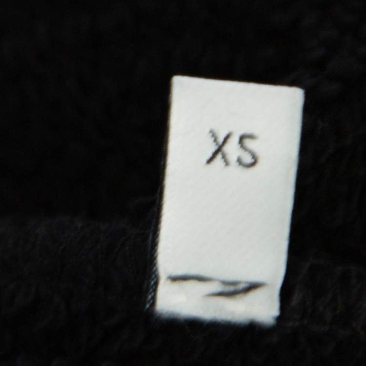 Pre Owned Gucci Black Cotton Manifesto Printed Oversized Hoodie XS