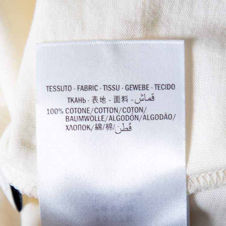 Pre Owned Gucci Cream Logo Cities Printed Cotton Crewneck T-Shirt S