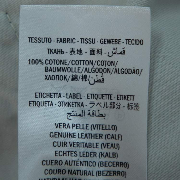 Pre Owned Gucci Blue Denim Rockstud Detail Printed Jeans S