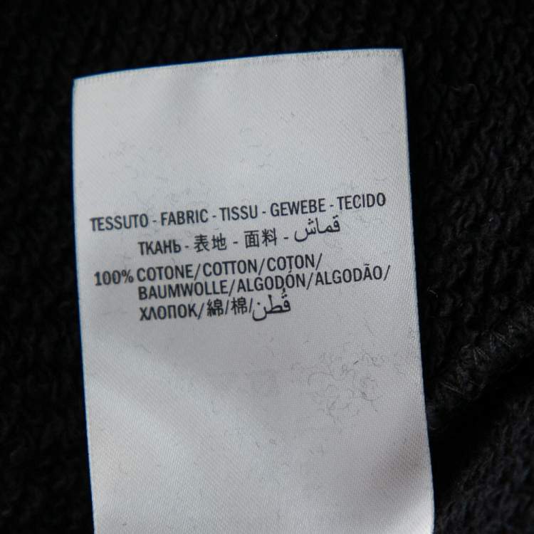 مملوكة مسبقًا Gucci Black Cotton Metallic Logo & Star Printed Hoodie S
