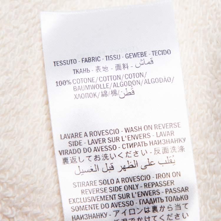 Pre Owned Gucci Cream Cotton Interlocking G Print Hooded Sweatshirt XS