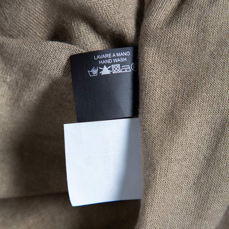 Pre Owned Gucci Dark Beige Cashmere Short Sleeve T-Shirt M