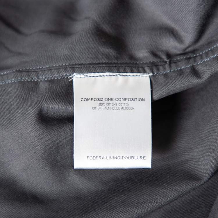 Pre Owned Gucci Tricolor Cotton & Mesh Collar Zip Detail Skinny Fit Short Sleeve Shirt Medium (Eu 40) 