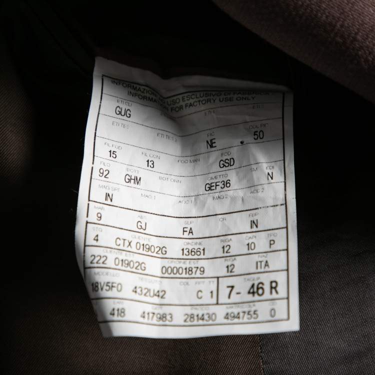 Pre Owned Gucci Brown Wool Single Breasted Blazer S