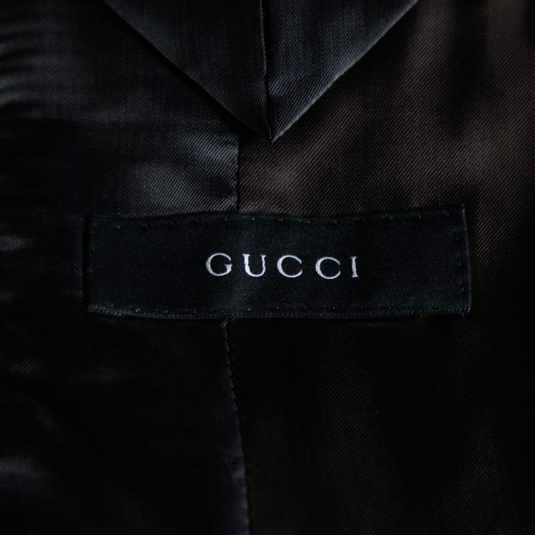 Pre Owned Gucci Brown Wool Single Breasted Blazer S